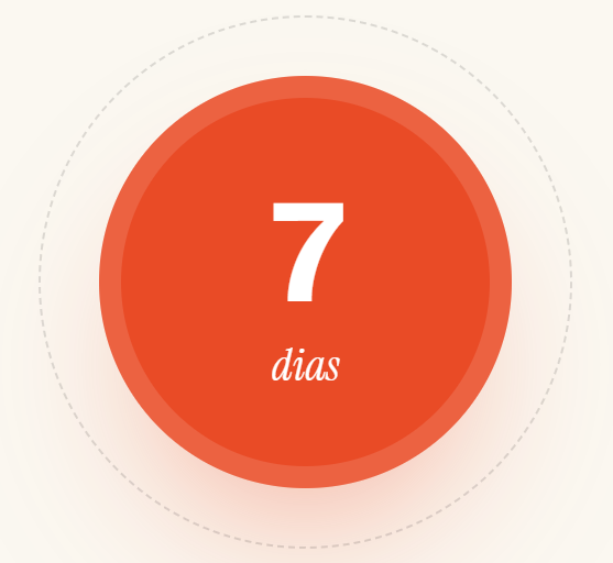 Selo de garantia incondicional de 7 dias