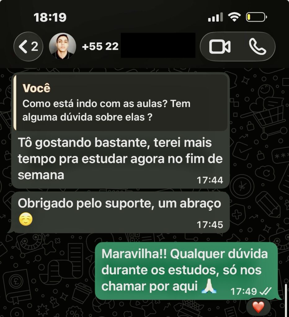 Depoimento de aluno do Yukie Academy